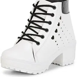 krafter New Stylish Girls/Women/Ladies High Heel Fashionble Comfortable Women Casual Boots For Women/Girls Out Door Ankle Length Boot Shoe For Women/Girls and Boot for Women/Girl's Boots For Women Boots For Women image 2