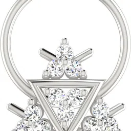 avsar Bhavya 14kt Cubic Zirconia White Gold Nose Wire-picture-14