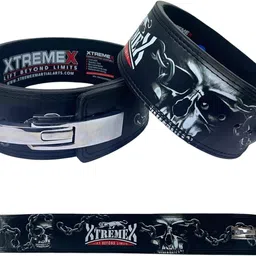 xtremex 13mm Weightlifting Iron Skull Lever Belt with Buckle for Men and Women (S) Weight Lifting Belt-picture-18