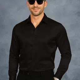 jinik Men Regular Fit Solid Spread Collar Formal Shirt-picture-16