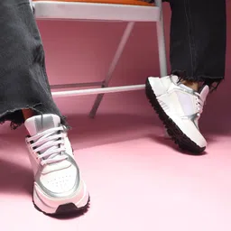 jm looks Women's Chunky Lace-up Shoes Casual Sneakers Sneakers For Women image 3