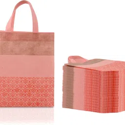 kuber industries Non-Woven Half-Print Shopping Bags for Grocery|Pack of 50|Large|Orange Pack of 50 Grocery Bags-picture-19