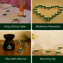 bkc enterprise TEA LIGHT CANDLE GREEN Candle image 3