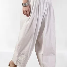 xaim edge Cotton Blend Solid Women ["White"] Salwar image 4