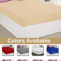 GADDA CO Beige Breathable Elastic Fitted Queen Mattress Protector image 3