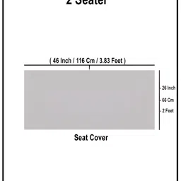 STITCHNEST Peach & Beige Self Design 2 Seater Sofa Cover image 3