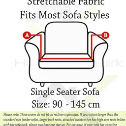 HOUSE OF QUIRK Blue Printed Single Seater Sofa Cover image 3