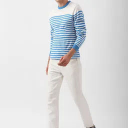 PETER ENGLAND UNIVERSITY Striped Round Neck Pullover image 5