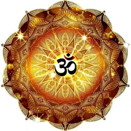 divinedesigns 58 cm Golden Om Symbol Self Adhesive Sticker-picture-25