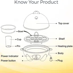 ghe 2 in 1 Kitchen Single Layer Egg Boiler in Electric Automatic Omelette Maker SINGLE LAYER EGG BOILER Egg Cooker image 5