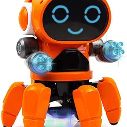 wishkey Plastic Robot Toy for Children,Dancing Robot with Colorful Disco Light for Kids-picture-19