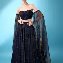 purvaja Embellished Semi Stitched Lehenga Choli image 5