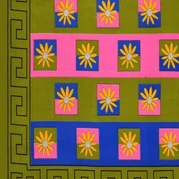 UNIQCHOICE Green & Pink Printed Cotton 120 TC Queen Bedsheet with 2 Pillow Covers image 2