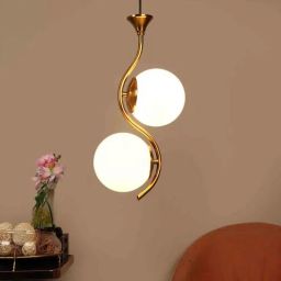 eliante by jainsons lights Swirl Gold Iron Hanging Light-picture-49