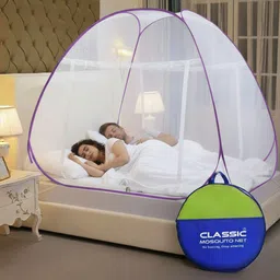 classic mosquito net Foldable for Double Bed Queen Size bed Mosquito Net Polyester Washable Adults Mosquito Net-picture-25