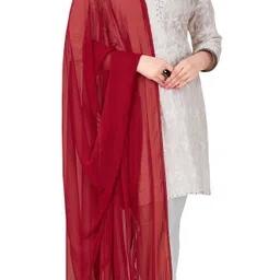 tulsi Chiffon Solid Maroon Women Dupatta-picture-22