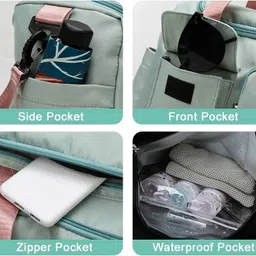 enlarger 27 L Gym Duffel Bag - Nylon 27 L Gym Duffle Bag For Men & Women(Green, 50 x 20 x 28 cm) - Green image 5