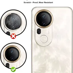 Oncraves Back Camera Lens Ring Guard Protector for vivo T4 Ultra 5G, Metal Finish Frame image 3