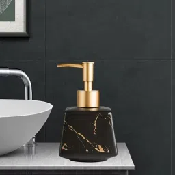 utility jet Ceramic Black Soap Dispenser image 4