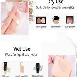 FEELHIGH Round Beauty Blender Puff With Case image 2