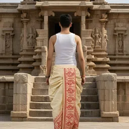 Chandra Ready-to-Wear Printed Dhoti Pant for Men Woven Men Dhoti image 2