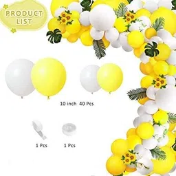 r g accessories Solid Sunflower theme decoration balloon for birthday anniversary party pack of 42pcs Balloon image 4
