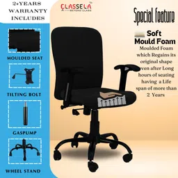 newturn Rainbow Zebra Velvet Rexine office revolving chair with 2 Year warranty Fabric Office Adjustable Arm Chair image 3