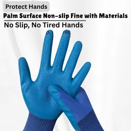donizard Non-slip Latex Coated Industrial Hand Protective Work for Construction Gardening Latex, Rubber Safety Gloves image 4