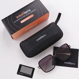 Intellilens Unisex Purple Lens & Black Butterfly Sunglasses with Polarised Lens image 2