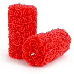 floryn decor Rose Scented Candles for Home Decor, Fragrance Candles for Gifting, Aroma Pillar Candle-picture-19