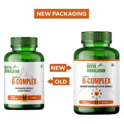 Divya Himalayan Vitamin B Complex Vitamins B12, B1, B2, B3, B5, B6, B7, B9 (60 Capsules) image 4