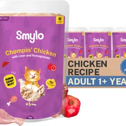 smylo Natural Healthy Wet Cat Food (1+ yrs) Chicken, Liver 0.84 kg (4x0.21 kg) Wet Adult Cat Food-picture-18