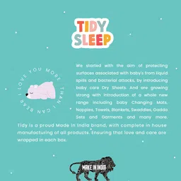 TIDY SLEEP Infants Kids Gold Solid Water Resistant Mattress Protector image 3