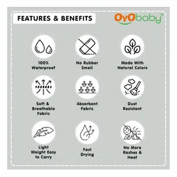 OyO Baby Infant White Instadry Anti-Piling Large Dry Sheet Bed Protector image 3