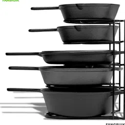 fangruik Utensil Kitchen Rack 5 Layer Iron Kitchen Storage Rack for Pots, Pans, Plates, and Utensils Iron-picture-40