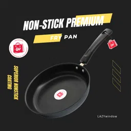 lazywindow Premium Quality Nonstick (Base Gray) Fry Pan 22 cm diameter 1 L capacity image 2