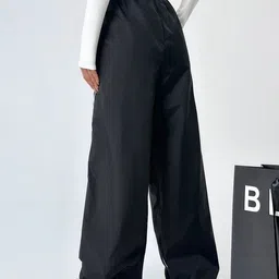 tabadtod Women Geometric Print Black Track Pants image 3