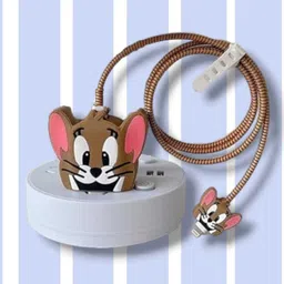 YSTIFYRA Samsung Adapter 25W USB-C Charger Cover 3D Cute Jerry With Cable Protector image 3