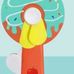 citrine Unique Soft Care Doughnut Design Handy High Speed Hand Fan For Kids Boys Girls image 1