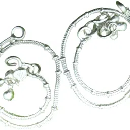 priyanshu industries Beauty Traditional super Lokking Bollywood Sober Ghungroo Sterling Silver Anklet image 3