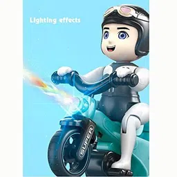 shoptoall 03 Bicycle Bump & Go Toy with Flashing Lights Music Sound Automatic Riding-picture-37