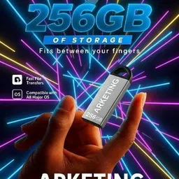ARKETING ZX 256 GB Pen Drive Compatible with Audio Player, Laptop, Desktop Computer, Gaming Console USB 3.0 Metal Case-picture-31