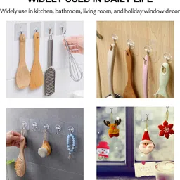 handybee Heavy Duty Nail Free Sticky Hangers with Stainless Hooks Waterproof and Oilproof Hook 8 image 4