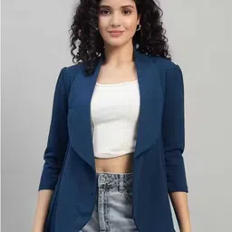 laxmi creations Women Full Sleeve Dark Blue Shrug-picture-38