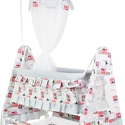 n2p Cradle for kids cradle for baby boy and girl Cradle With Swing & Mosquito Net-picture-10