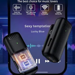frony J13 Wireless Microphone, Noise Reduction Lapel Mic For Vlogging and YouTubeX54 Microphone image 3