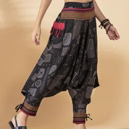 the veshti company Printed Cotton Women Harem Pants-picture-18