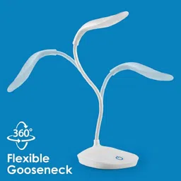akr Powerful Rechargeable Emergency Table Lamp (White)_201 Study Lamp image 5