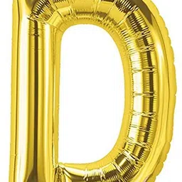 shimmers Solid 16 Inch Golden Alphabet Foil Balloon Letter D | For Birthday, Anniversary, Letter Balloon image 1