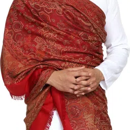 KASHMIRI TREND Wool Embroidered Men Shawl-image-16